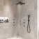 3 Functions 12 Inch Wall Mount Thermostatic Shower System with 6 Body Jets