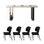 Retro-style rectangular dining table set