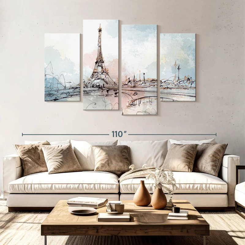 Nicci rougissant Paris, H 54 po x l 84 po