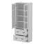 Vitrine en bois avec tiroirs H 78,7 po-126132758-126132757