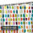 Blue Brush Stroke Colorful Abstract Teal Shower Curtain with 12 Hooks-207358525