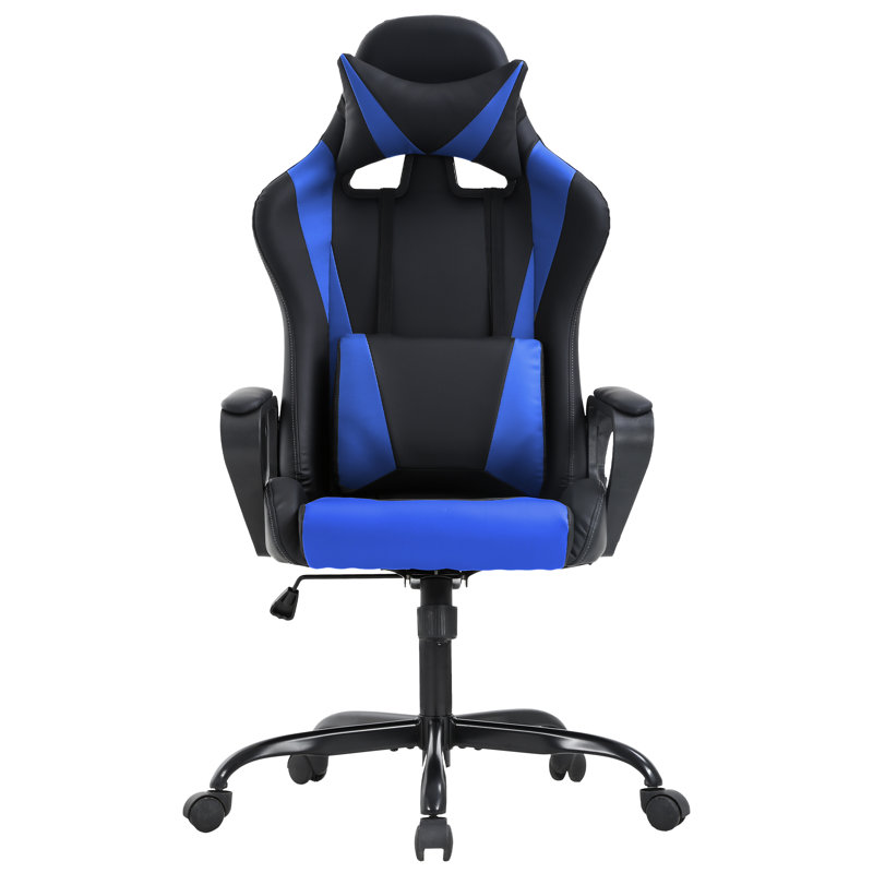 Fauteuil de jeu Gaming Chair, Bleu et noir