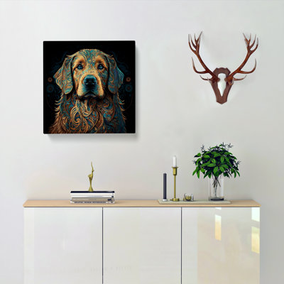 Golden Retriever Paisley Art - Wrapped Canvas
