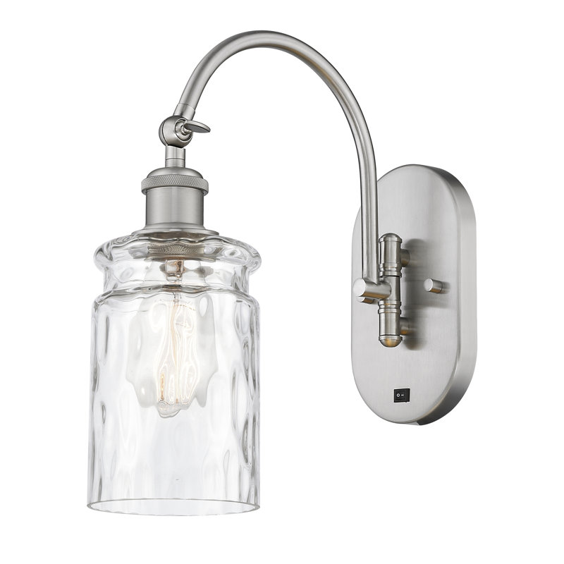 Barner - 1 lumière - Abat-jour transparent en verre d'eau - Applique