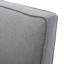 Tissu revêtu de tissu gris de 50 po, structure en bois massif, lin de haute qualité pour un design relaxant et contemporain, confortable pour votre maison, moderne pour améliorer l'esthétique