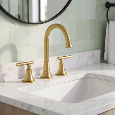 Widespread 2-handle Bathroom Faucet With Drain Assembly