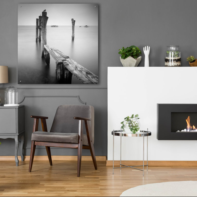 «Venice Path» par Nina Paponcek, art mural en verre acrylique, H 36 po x l 36 po x P 0,2 po