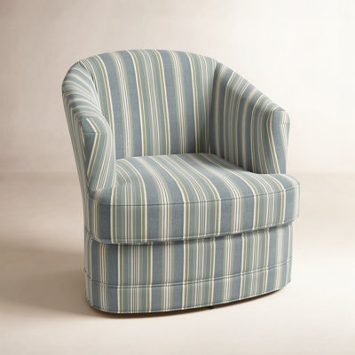 Magdaline Greyson 29" Wide Swivel Barrel Chair