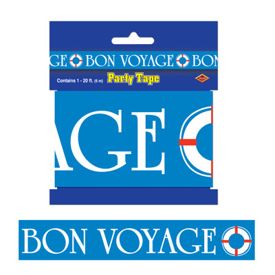 Décoration murale à ruban bon voyage à la soirée