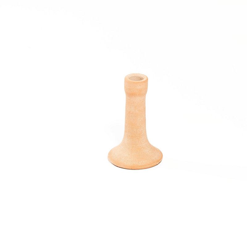 Bougeoir de table en argile Elion, H 6 po x l 3,75 po x P 3,75 po