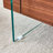 " two-tier glass coffee table with storage drawer, dark wood grain pattern & multi-function design