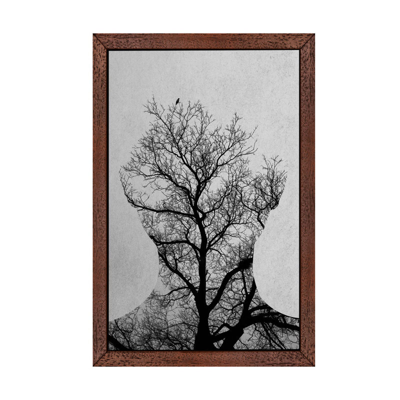 Tree Of Life by Andreas Lie - Print on Canvas, Brown Floater Framed, 66.04 cm H x 45.72 cm W x 3.175 cm D