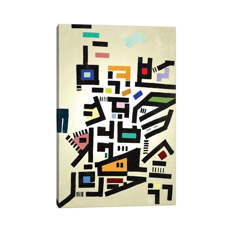 Colourful Urban Disorganization by Barruf - Wrapped Canvas Gallery-Wrapped Canvas Giclée, 20.32 cm H x 30.48 cm W