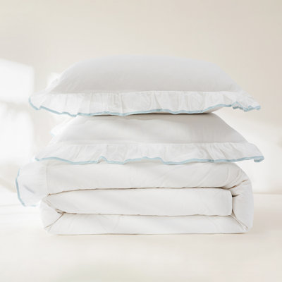 Reyna Contrast Edge Cotton Duvet Cover Set