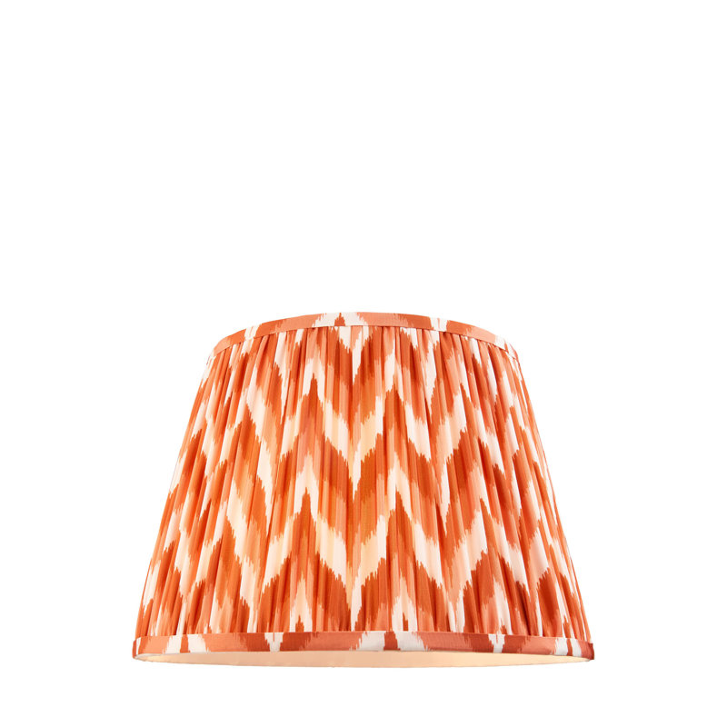 Zigzag Lamp Shade, Orange, 24cm H x 25cm W x 35cm D