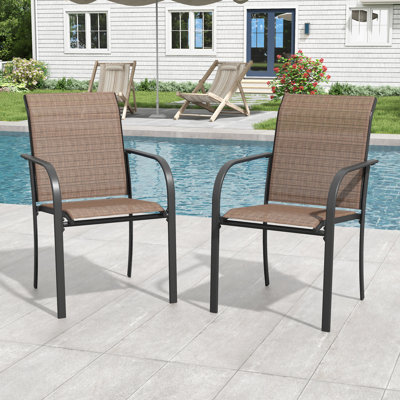 Metal Outdoor Stacking Dining Armchair