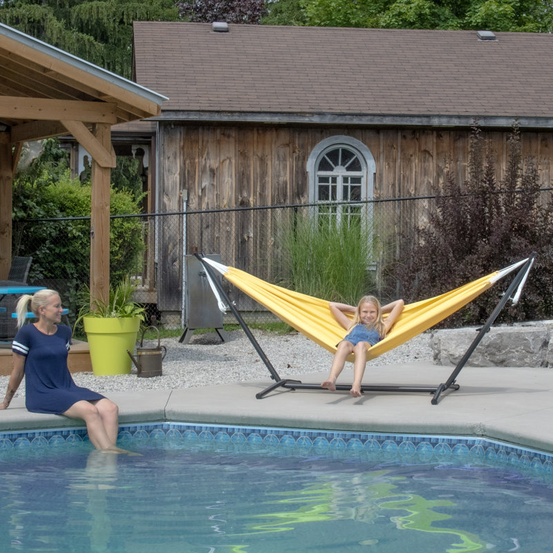 Fiona Double Hammock with Stand, Yellow