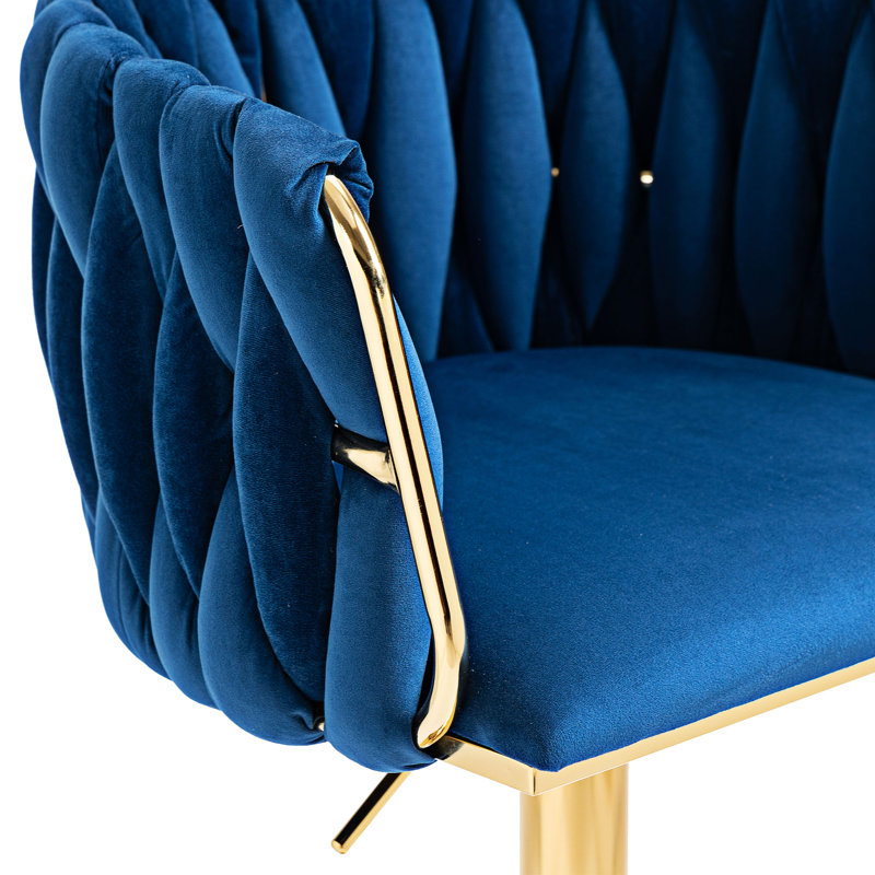 Tabouret de bar à hauteur réglable, Bleu marine