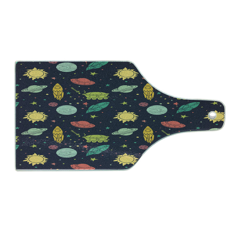East Urban Home Glass Outer Space Cutting Board