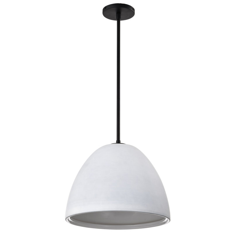 Vildan - Luminaire suspendu en céramique, H 47,13 po x l 14 po x P 14 po, Noir mat