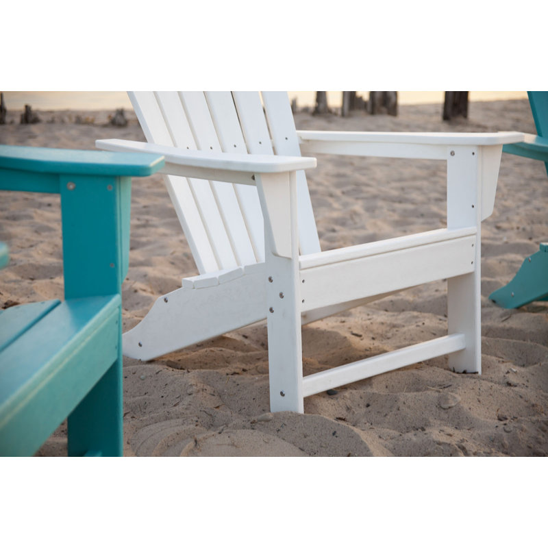POLYWOOD South Beach 4-Piece Adirondack Set, White