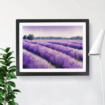 Lavender Field Watercolour Vol.1 - Framed Print