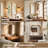 Vintage French-Inspired Aluminum Organic-Shaped Bathroom Mirror Wall Mirror Modern Decorative Vanity Mirror for Living Room, Bedroom & Entryway, HD Shatterproof Glass-2029245591-2029245581