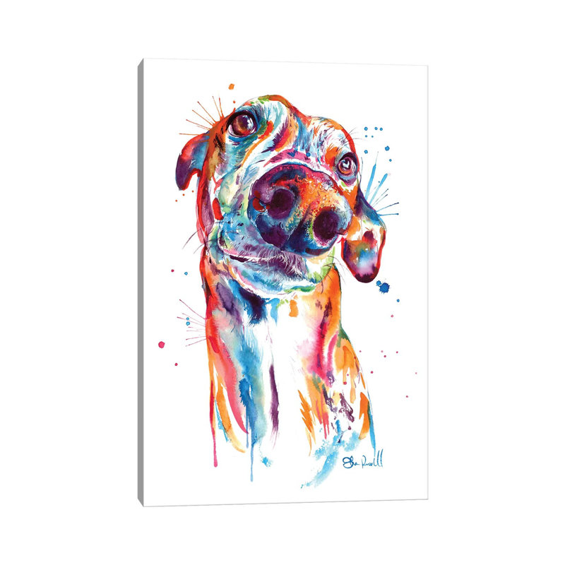 Greyhound by Weekday Best - Wrapped Canvas Painting, 66.04 cm H x 45.72 cm W x 1.91 cm D