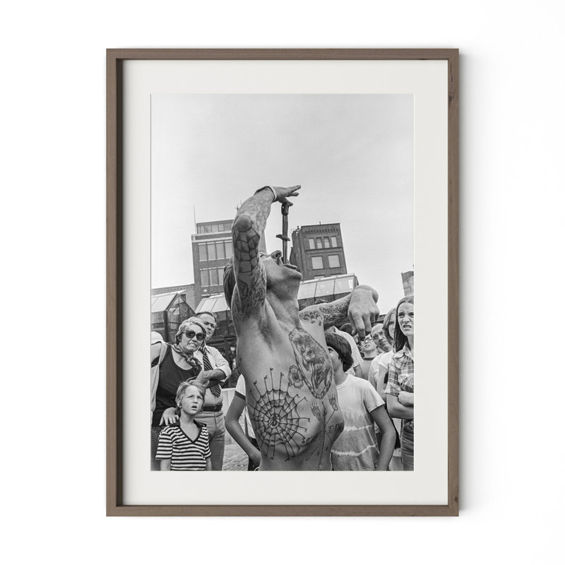 Captain Don Leslie Framed Photographic Print, W 30" x H 40", Rustic Walnut