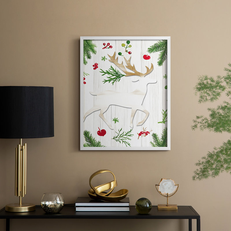 Reproduction encadrée - bois massif, H 15 po x l 12 po, Blanc