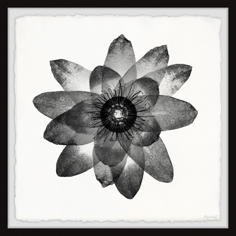 Floral Harmony - Single Picture Frame Painting, 30cm H x 30cm W x 3.81cm D