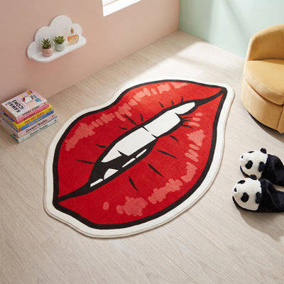 Tapis rouge vif 5 pi x 8 pi Scarlet Pop
