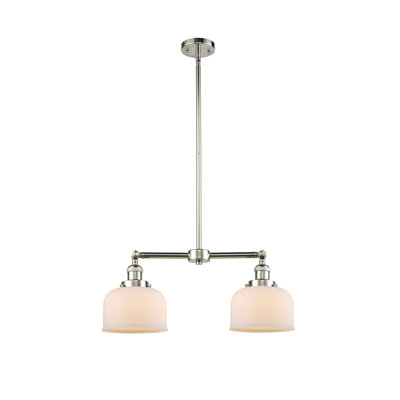 Large Bell 8" - 2 Light 21" Island Light