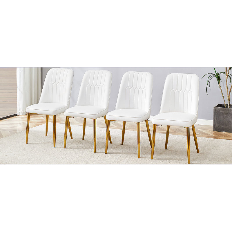 Chaises de salle à manger modernes et confortables avec un design élégant pour divers espaces, 4, Blanc
