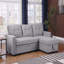 Upholstered Pull Out Sectional Sofa With Chaise-404542357