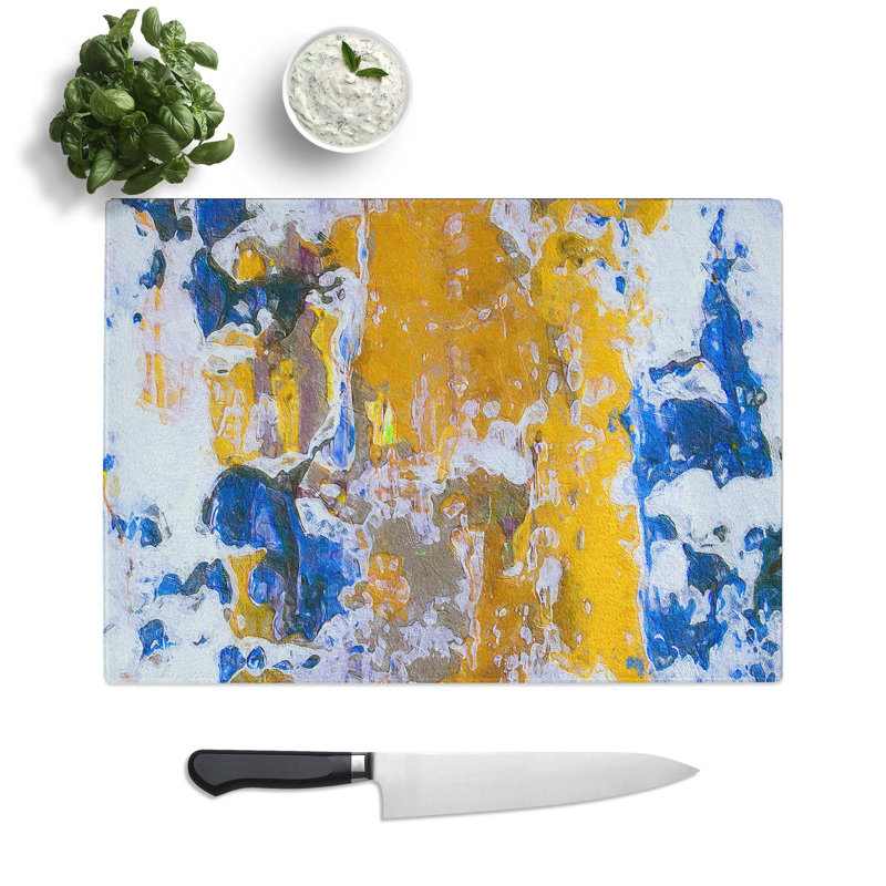 Tempered Glass Art Painting Vol.98 Chopping Board, 28.5 cm W x 20 cm L