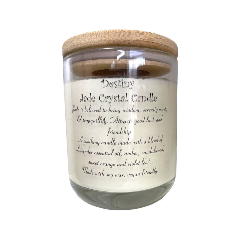 Meditation Scented Jar Candle with Glass Holder