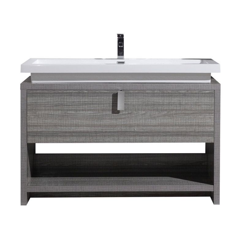 Ensemble de meuble-lavabo simple 47 po Ovando, Gris cendré
