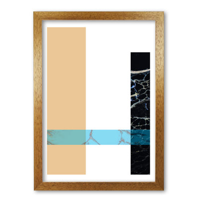 Blue Sand Abstract Rectangles - Print