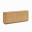 Meuble télé avec buffet à motif ondulé et armoire à rayures verticales en bois pour cuisine / chambre à coucher / vestibule. Naturel, l 64 po x P 15 po x H 24 po.-1361801798-1590964293