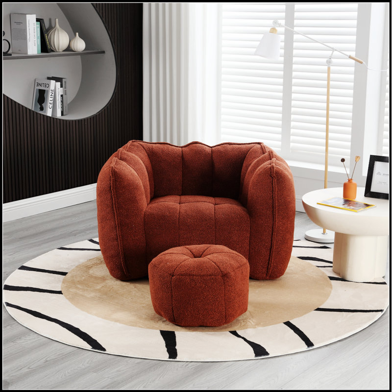 Fauteuil à billes doux avec mousse haute résilience pour un confort et une détente ultimes dans le salon ou la chambre à coucher