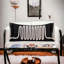 Longue housse de coussin lombaire noire