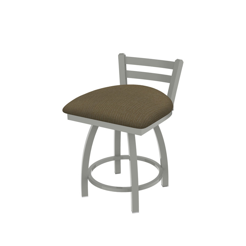 Tabouret de coiffeuse Jackie, Nickel anodisé, Tissu liège graphique