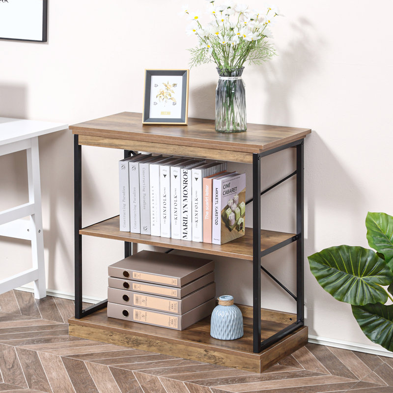 Modern Style Bookshelf with Metal Frame