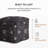 Tamarindo 20" x 20" x 20" Black & White Pouf