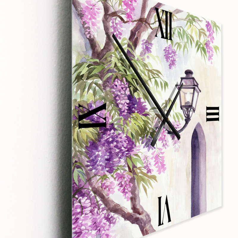 Horloge murale Wisteria et lanterne, Petit