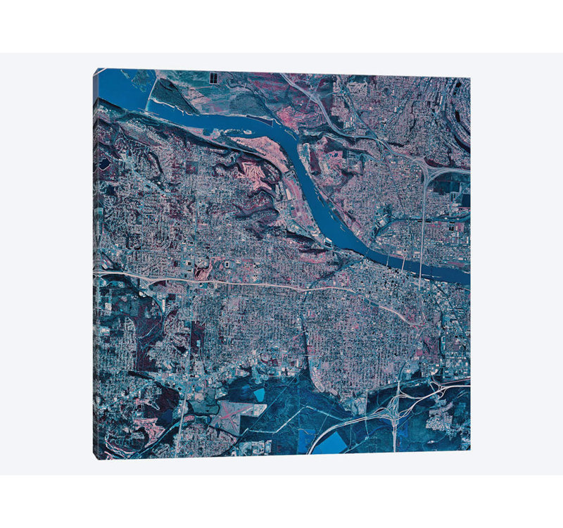 « little rock, arkansas » par stocktrek images, impression sur toile tendue, H 24 po x l 24 po x P 1 po, Blanc