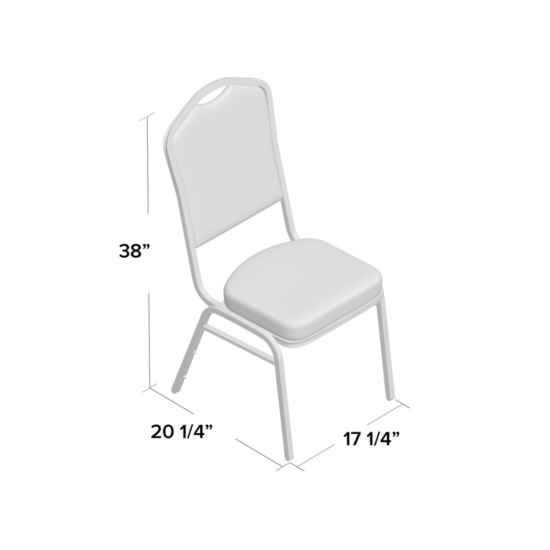 Chaise de banquet empilable Aurelia, Argent, Bleu marine