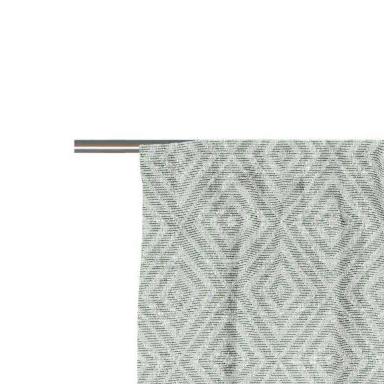 Abha Room Darkening Curtains Single Panel, Green, 225cm H x 132cm W