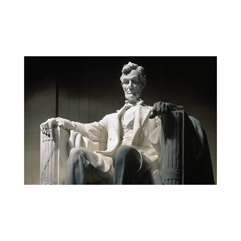 Lincoln Memorial: Statue by Daniel Chester French - Wrapped Canvas Print, 101.6 cm H x 66.04 cm W x 1.91 cm D